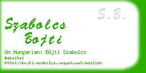 szabolcs bojti business card