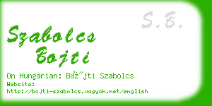 szabolcs bojti business card